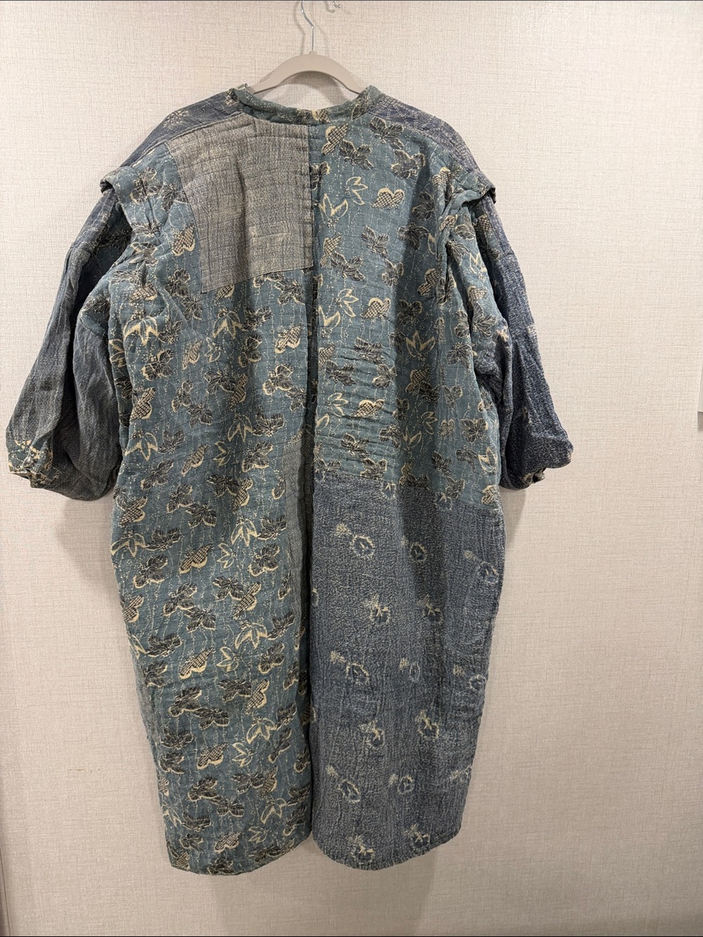 Magnolia Pearl Blue Patchwork Tie-Front Kimono - Picture 3 of 5